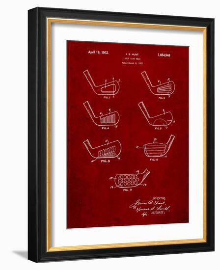 Golf Club Head Patent-Cole Borders-Framed Art Print