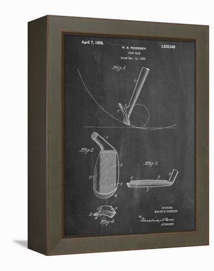Golf Club Patent-null-Framed Stretched Canvas