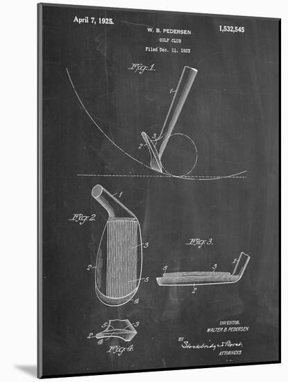 Golf Club Patent-null-Mounted Art Print