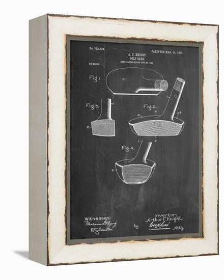 Golf Club Putter Patent-null-Framed Stretched Canvas