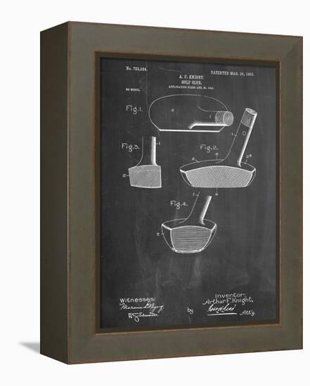 Golf Club Putter Patent-null-Framed Stretched Canvas