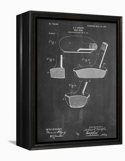 Golf Club Putter Patent-null-Framed Stretched Canvas