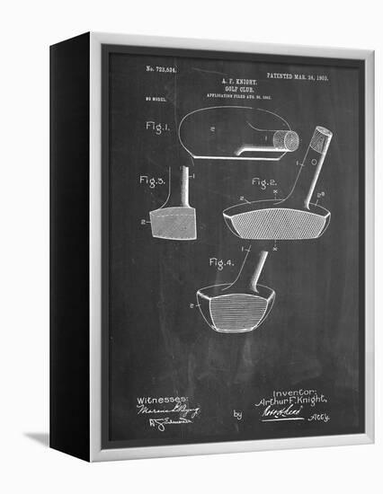 Golf Club Putter Patent-null-Framed Stretched Canvas