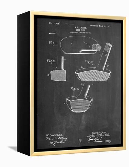 Golf Club Putter Patent-null-Framed Stretched Canvas