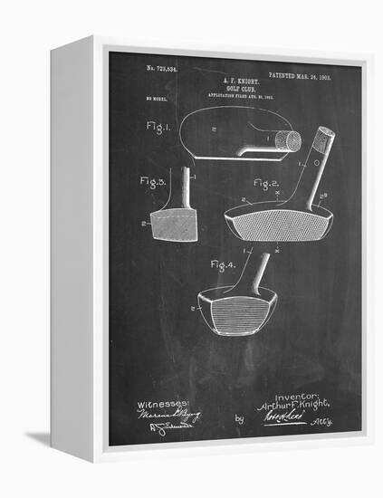 Golf Club Putter Patent-null-Framed Stretched Canvas