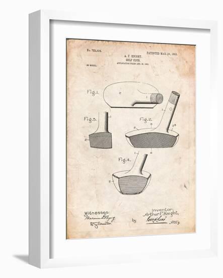 Golf Club Putter Patent-Cole Borders-Framed Art Print