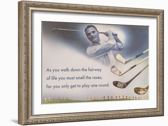 Golf Clubs and Adage-null-Framed Art Print