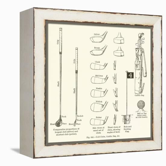 Golf Clubs, Caddie Bag, Etc-null-Framed Premier Image Canvas