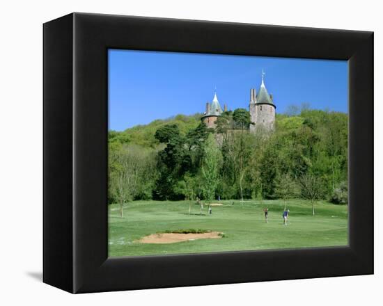 Golf Course and Castell Coch, Tongwynlais, Near Cardiff, Wales-Peter Thompson-Framed Premier Image Canvas