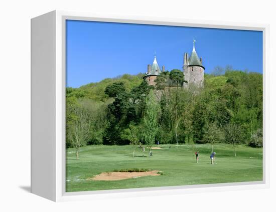 Golf Course and Castell Coch, Tongwynlais, Near Cardiff, Wales-Peter Thompson-Framed Premier Image Canvas