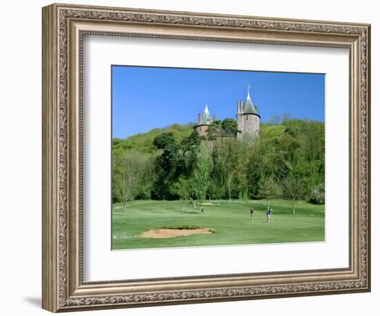 Golf Course and Castell Coch, Tongwynlais, Near Cardiff, Wales-Peter Thompson-Framed Photographic Print