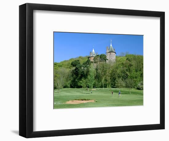 Golf Course and Castell Coch, Tongwynlais, Near Cardiff, Wales-Peter Thompson-Framed Photographic Print