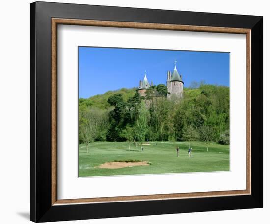 Golf Course and Castell Coch, Tongwynlais, Near Cardiff, Wales-Peter Thompson-Framed Photographic Print