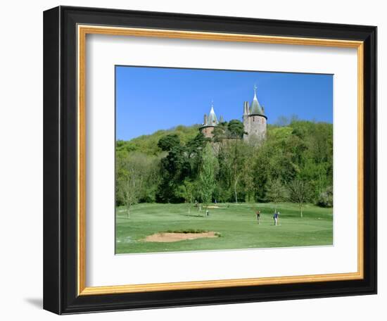 Golf Course and Castell Coch, Tongwynlais, Near Cardiff, Wales-Peter Thompson-Framed Photographic Print