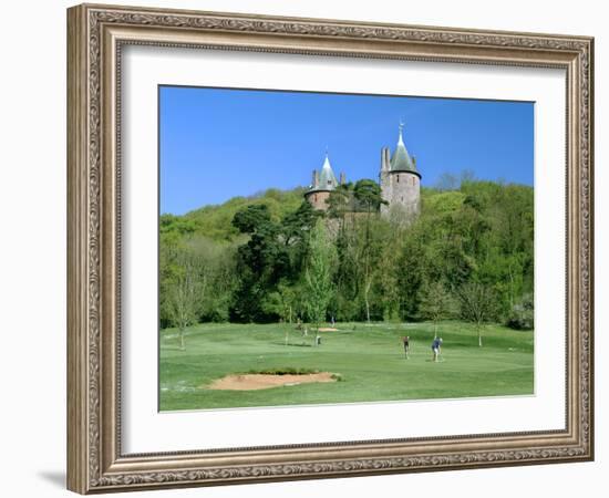 Golf Course and Castell Coch, Tongwynlais, Near Cardiff, Wales-Peter Thompson-Framed Photographic Print