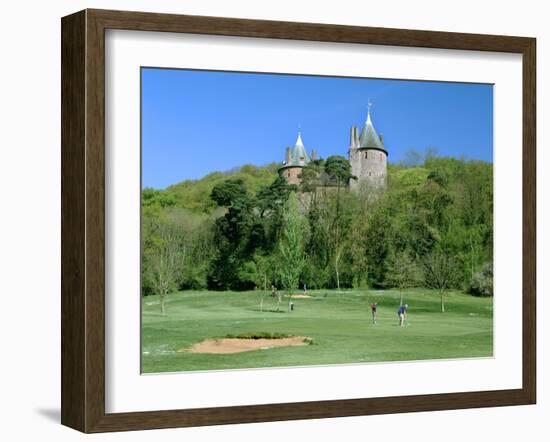 Golf Course and Castell Coch, Tongwynlais, Near Cardiff, Wales-Peter Thompson-Framed Photographic Print