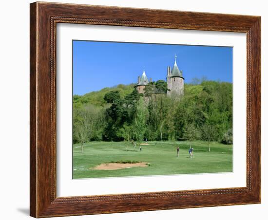 Golf Course and Castell Coch, Tongwynlais, Near Cardiff, Wales-Peter Thompson-Framed Photographic Print