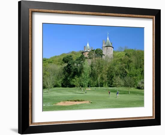 Golf Course and Castell Coch, Tongwynlais, Near Cardiff, Wales-Peter Thompson-Framed Photographic Print