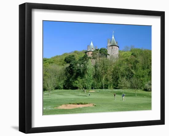 Golf Course and Castell Coch, Tongwynlais, Near Cardiff, Wales-Peter Thompson-Framed Photographic Print