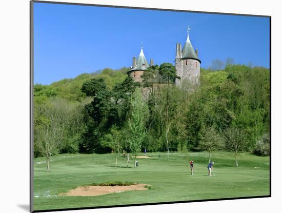Golf Course and Castell Coch, Tongwynlais, Near Cardiff, Wales-Peter Thompson-Mounted Photographic Print