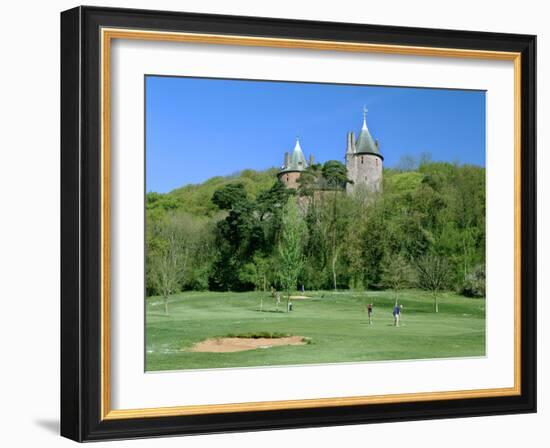 Golf Course and Castell Coch, Tongwynlais, Near Cardiff, Wales-Peter Thompson-Framed Photographic Print