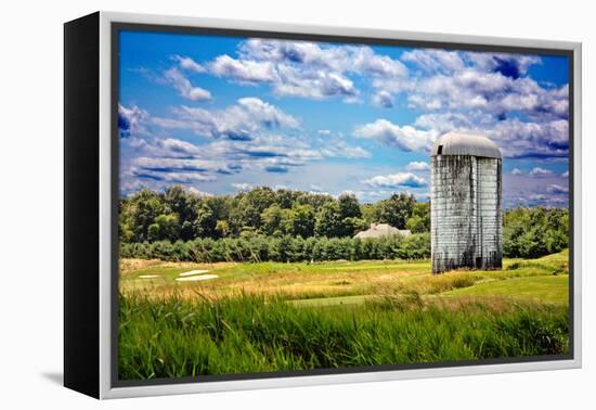 Golf Course and Silo Upstate NY-null-Framed Stretched Canvas