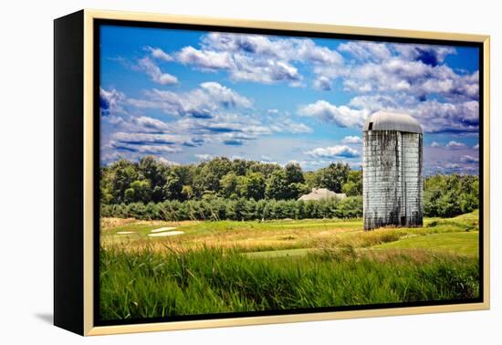 Golf Course and Silo Upstate NY-null-Framed Stretched Canvas