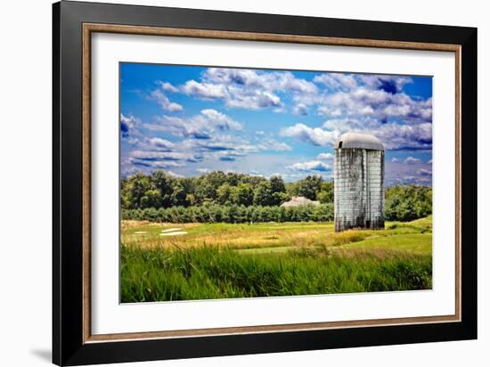 Golf Course and Silo Upstate NY-null-Framed Photo