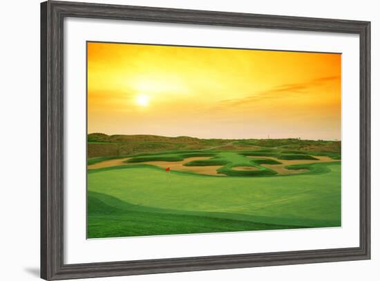 Golf Course at Dusk, Harborside International Golf Center, Chicago, Cook County, Illinois, USA-null-Framed Photographic Print