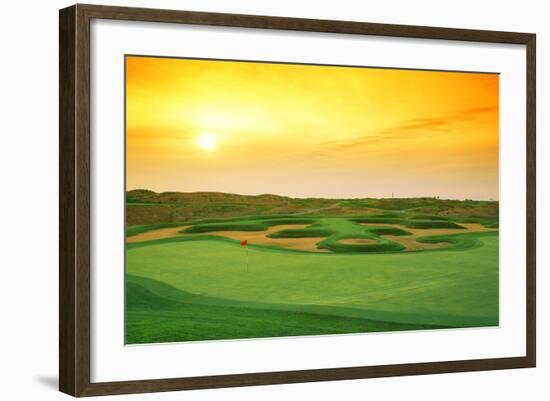 Golf Course at Dusk, Harborside International Golf Center, Chicago, Cook County, Illinois, USA-null-Framed Photographic Print