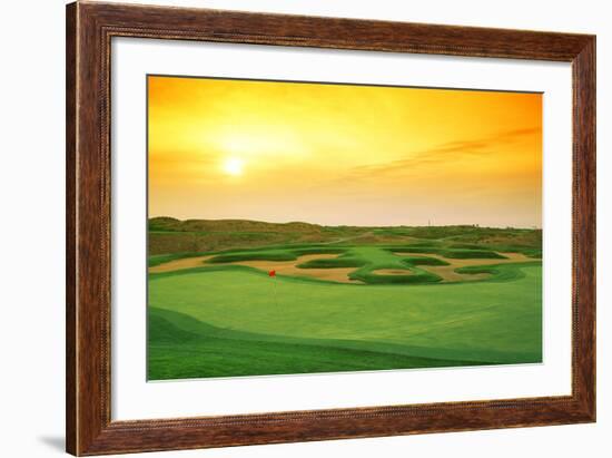 Golf Course at Dusk, Harborside International Golf Center, Chicago, Cook County, Illinois, USA-null-Framed Photographic Print