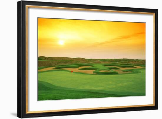 Golf Course at Dusk, Harborside International Golf Center, Chicago, Cook County, Illinois, USA-null-Framed Photographic Print