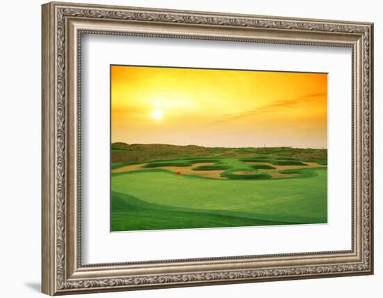 Golf Course at Dusk, Harborside International Golf Center, Chicago, Cook County, Illinois, USA-null-Framed Photographic Print