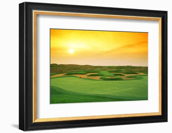 Golf Course at Dusk, Harborside International Golf Center, Chicago, Cook County, Illinois, USA-null-Framed Photographic Print