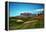 Golf Course at Foot of Mountain Range Scottsdale Arizona-null-Framed Stretched Canvas