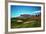 Golf Course at Foot of Mountain Range Scottsdale Arizona-null-Framed Photo