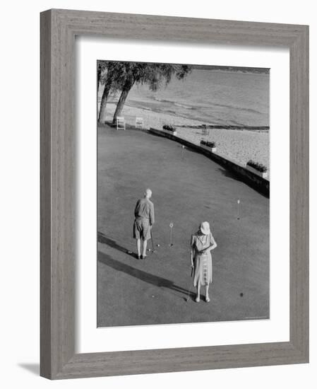 Golf Course at Harbor Point Association, an Exclusive Club Colony-Walker Evans-Framed Photographic Print