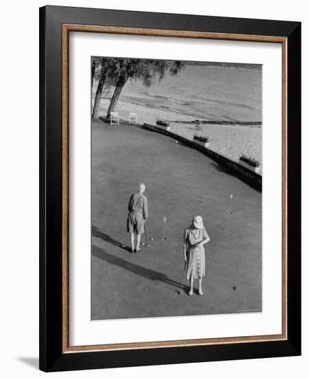 Golf Course at Harbor Point Association, an Exclusive Club Colony-Walker Evans-Framed Photographic Print