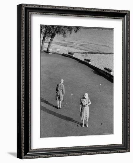 Golf Course at Harbor Point Association, an Exclusive Club Colony-Walker Evans-Framed Photographic Print