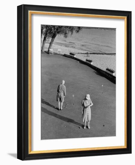 Golf Course at Harbor Point Association, an Exclusive Club Colony-Walker Evans-Framed Photographic Print