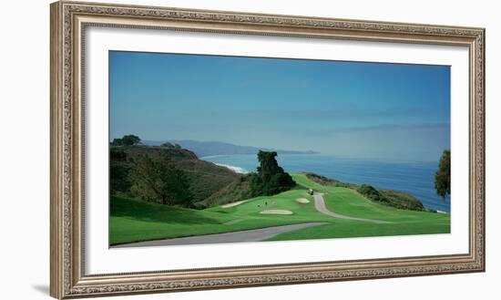 Golf Course at the Coast, Torrey Pines Golf Course, San Diego, California, USA-null-Framed Photographic Print