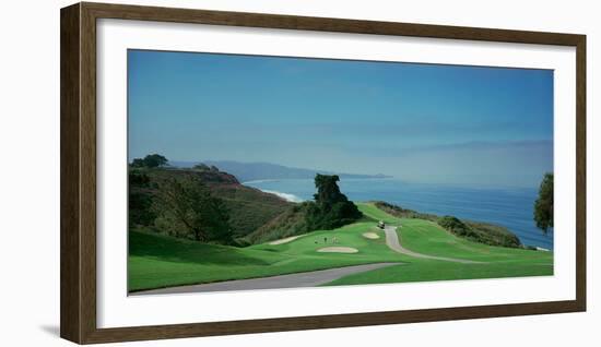 Golf Course at the Coast, Torrey Pines Golf Course, San Diego, California, USA-null-Framed Photographic Print