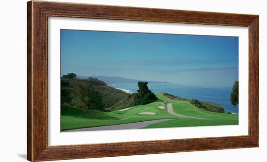 Golf Course at the Coast, Torrey Pines Golf Course, San Diego, California, USA-null-Framed Photographic Print