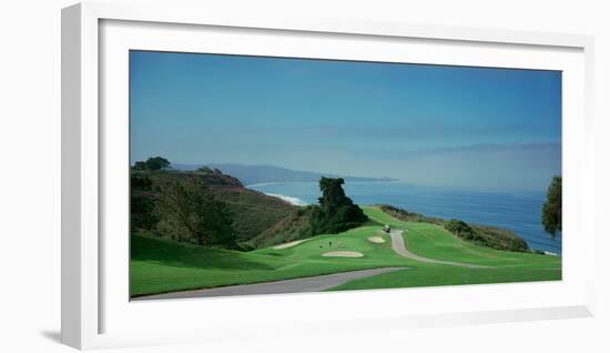 Golf Course at the Coast, Torrey Pines Golf Course, San Diego, California, USA-null-Framed Photographic Print