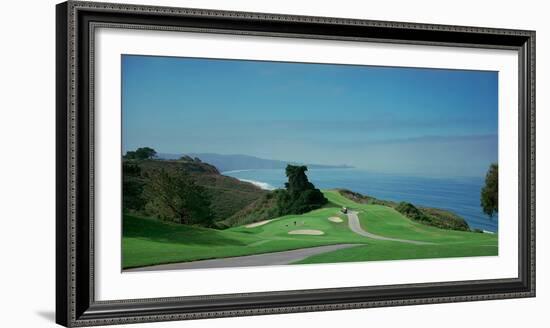 Golf Course at the Coast, Torrey Pines Golf Course, San Diego, California, USA-null-Framed Photographic Print