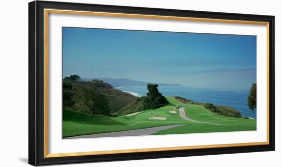 Golf Course at the Coast, Torrey Pines Golf Course, San Diego, California, USA-null-Framed Photographic Print