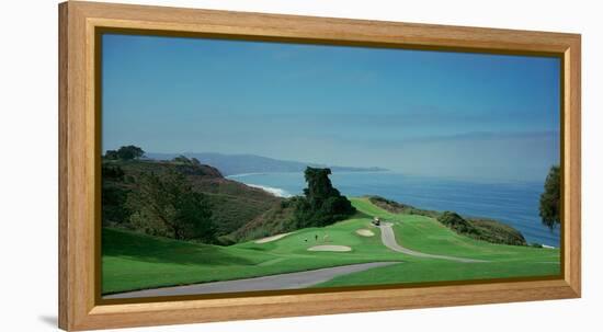 Golf Course at the Coast, Torrey Pines Golf Course, San Diego, California, USA-null-Framed Premier Image Canvas