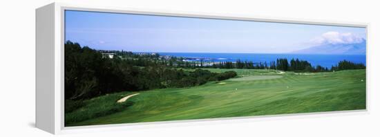 Golf Course at the Oceanside, Kapalua Golf Course, Maui, Hawaii, USA-null-Framed Stretched Canvas