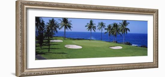 Golf Course at the Oceanside, Kona Country Club Ocean Course, Kailua Kona, Hawaii, USA-null-Framed Photographic Print