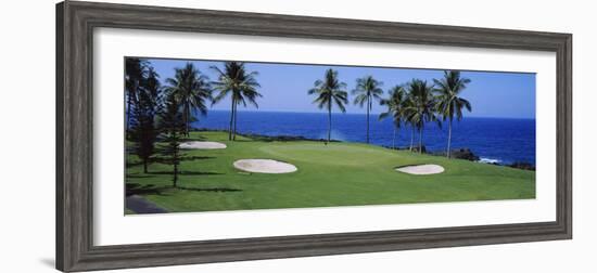 Golf Course at the Oceanside, Kona Country Club Ocean Course, Kailua Kona, Hawaii, USA-null-Framed Photographic Print